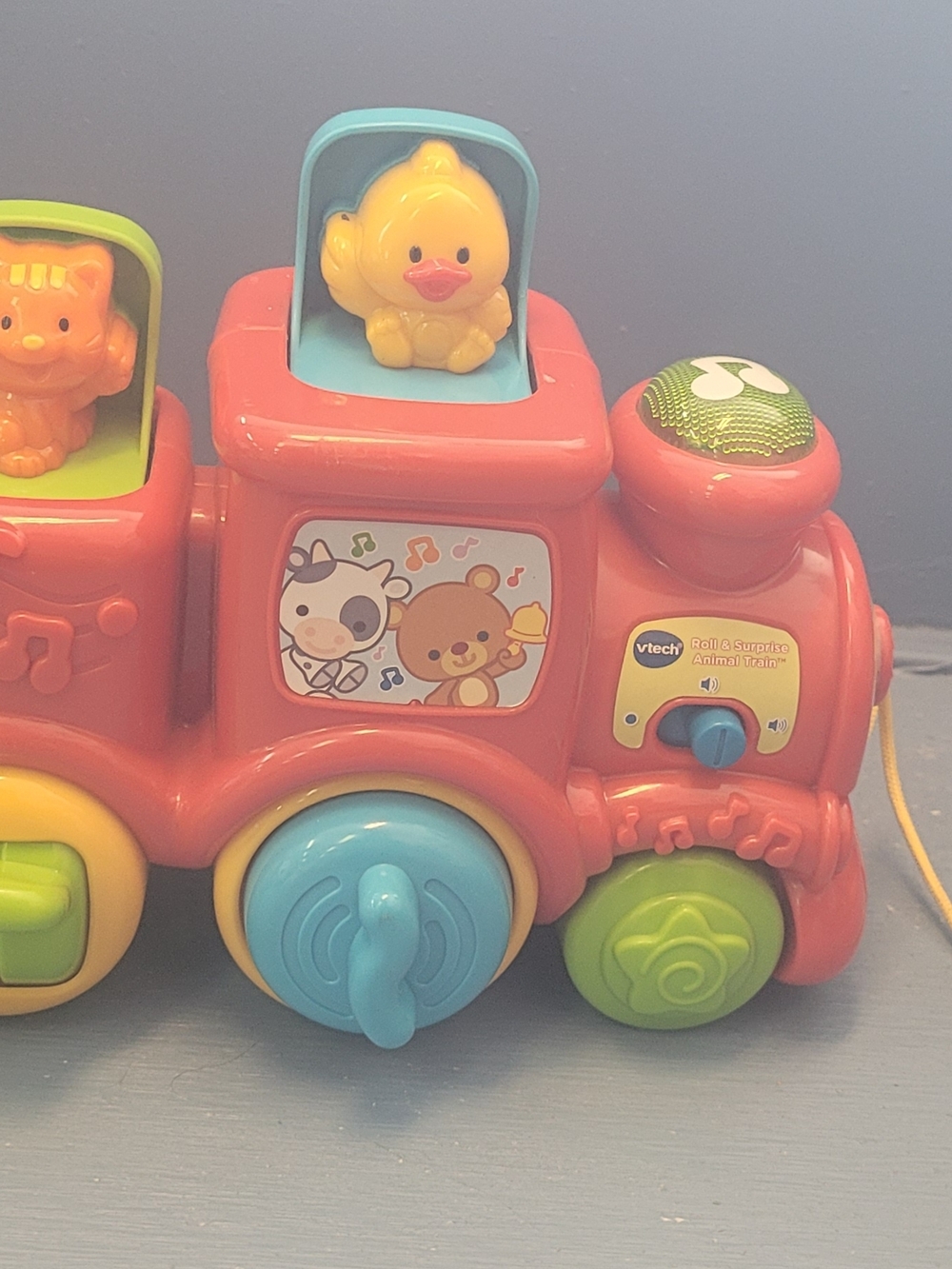 VTech Red Musical Roll & Surprise Animal Train - Yellow Duck Topper
